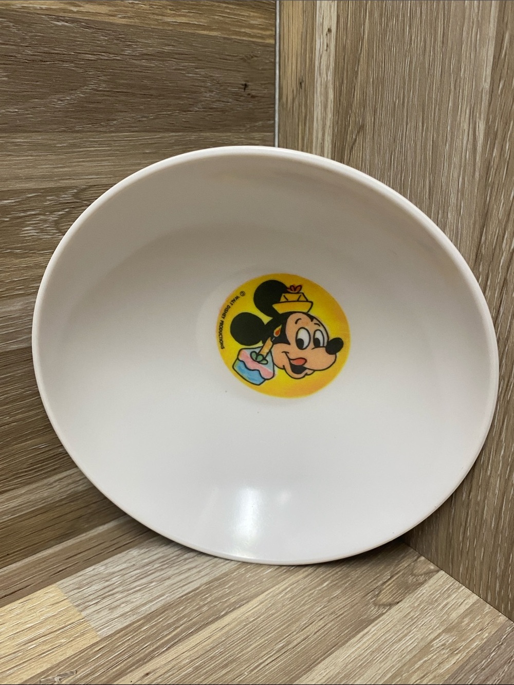 Mickey Mouse Walt Disney plastic kids ice cream dish birthday cake plate Disney
